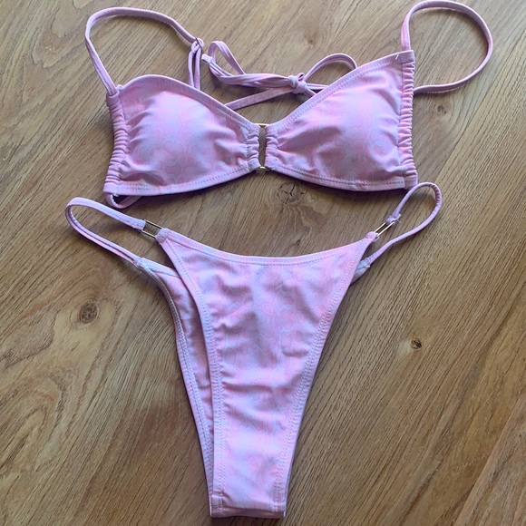 Shein Pink Cheetah Bikini Brand New Medium - Picture 2 of 6